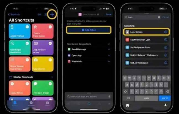 禅城苹果14锁屏维修店分享iPhone14升级iOS16.4后如何创建锁屏快捷方式 