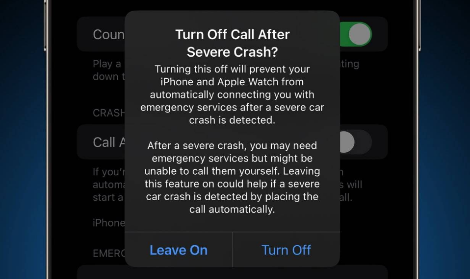 禅城苹果14维修分享 iPhone 14 和 Apple Watch 上关闭崩溃检测 